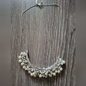 The Limited Silver and Cream Pearl Necklace